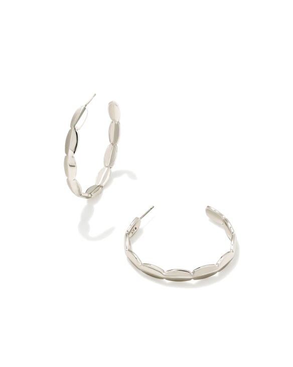 Brooke Hoop Earrings in Silver